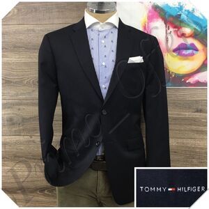 TOMMY HILFIGER Mens Blazer Sport Coat Casual Jacket Size 40R‎ Blue Wool Suit